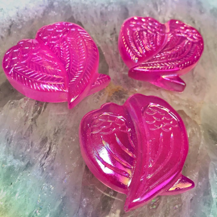 Celestial Love Pink Aura Rose Quartz Angel Wings