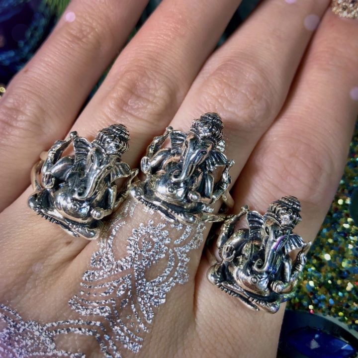 Sterling Silver Ganesha Abundance Rings