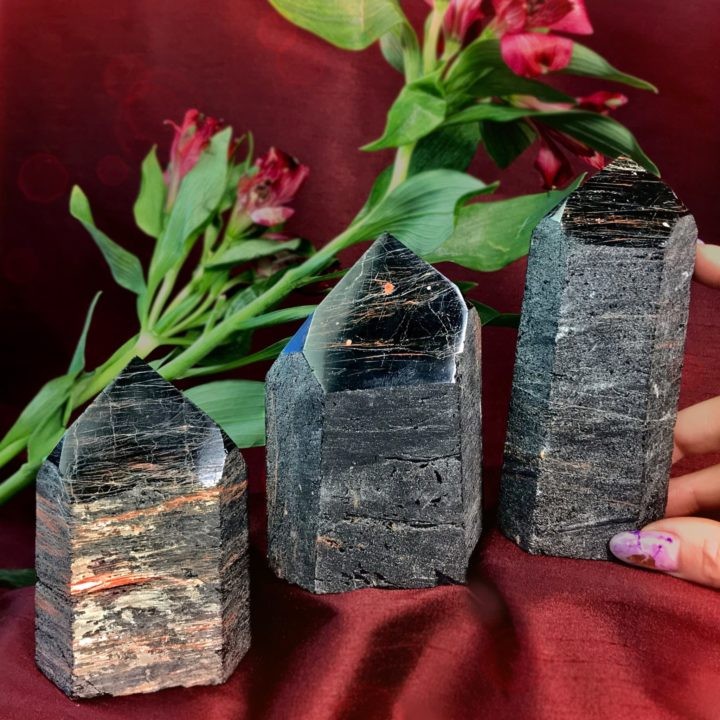 Ultimate Grounding and Protection Black Tourmaline with Red Hematite Generators