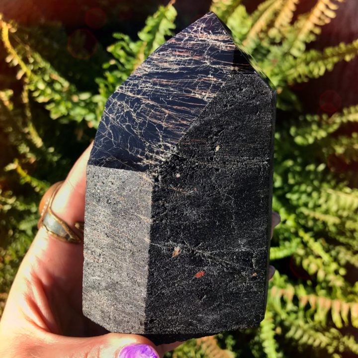 Ultimate Grounding and Protection Black Tourmaline with Red Hematite Generators