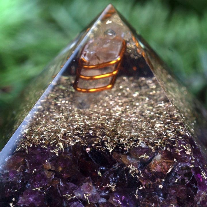 I Am Safe Garnet Orgonite Pyramids