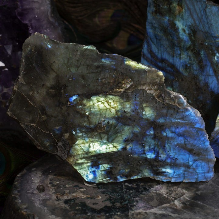 New Beginnings Labradorite Charging Plates with Intuitively Chosen Perfume