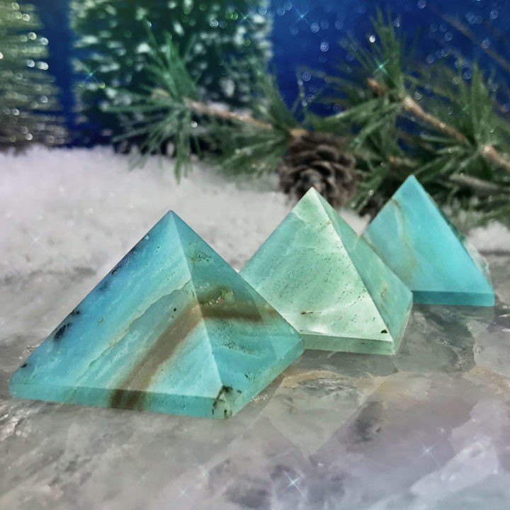 Speak Your Truth Amazonite Pyramids