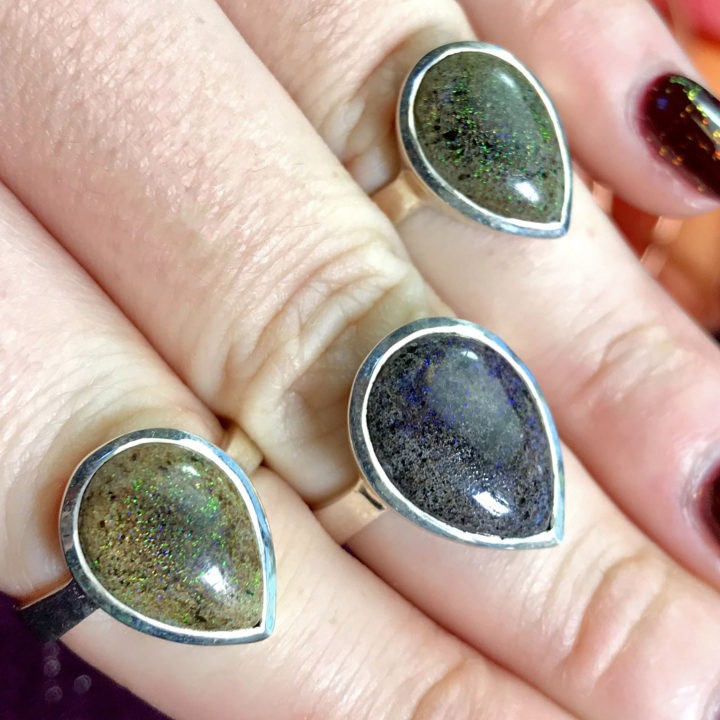 Black Opal Rings