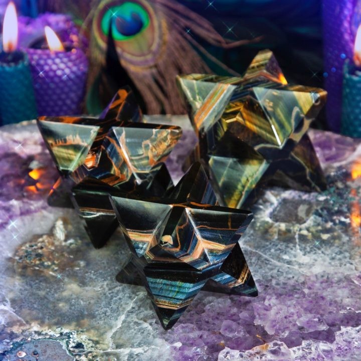 Blue Tigers Eye Priestess Merkabas