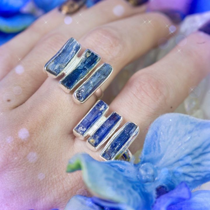 Intuition and Alignment Blue Kyanite Rings