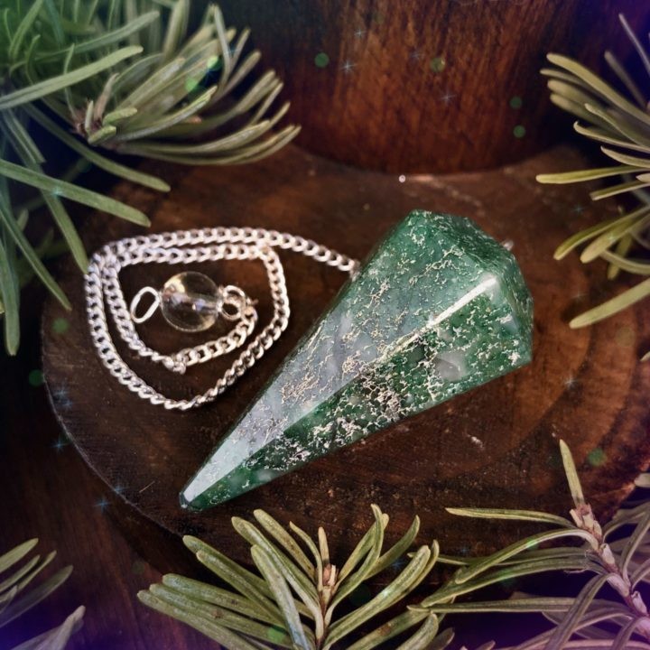 Moss Agate Pendulums