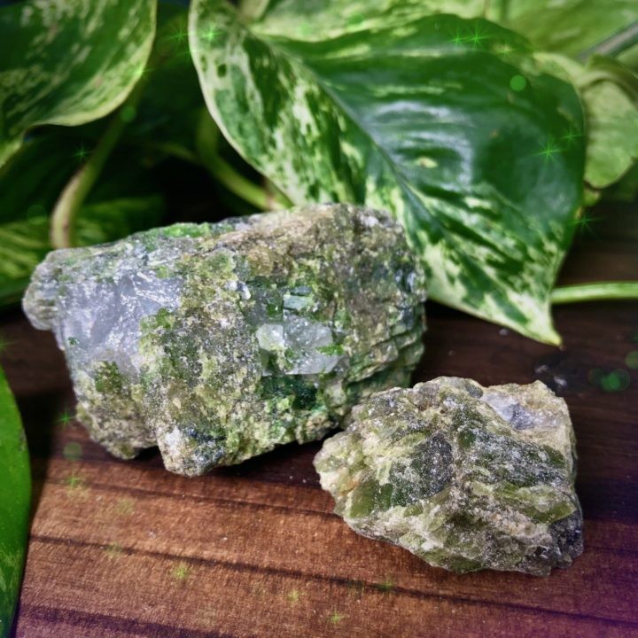 Natural Green Tourmaline in Quartz