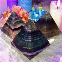 Soul Pathing Rainbow Fluorite Pyramids