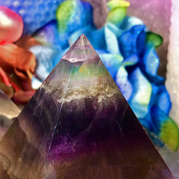 Soul Pathing Rainbow Fluorite Pyramids