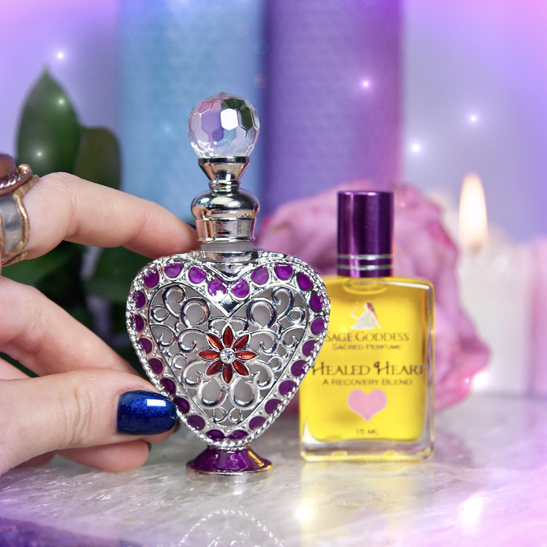 Collector's Heart Perfume Bottle with 
