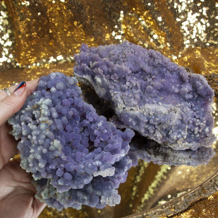 Druzy Grape Chalcedony Cluster