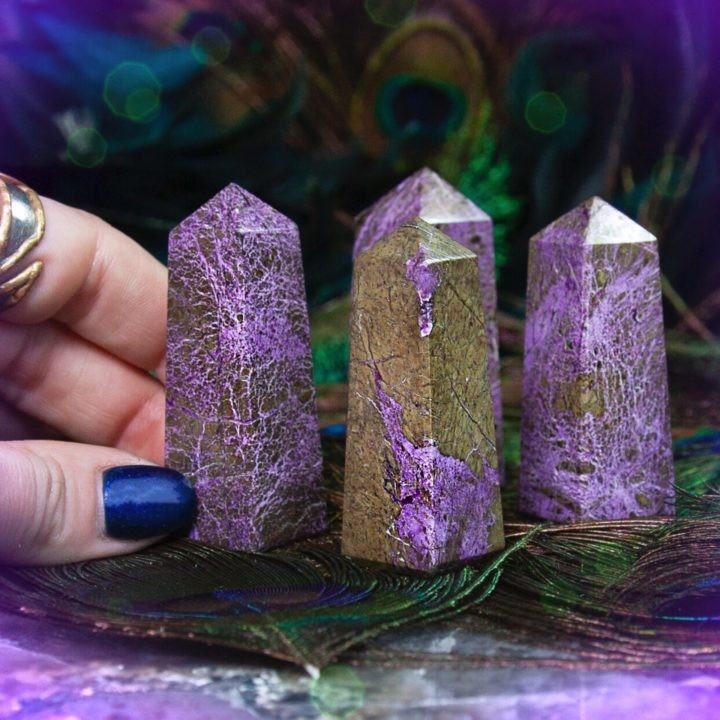 Empath Boundary Stichtite Obelisks