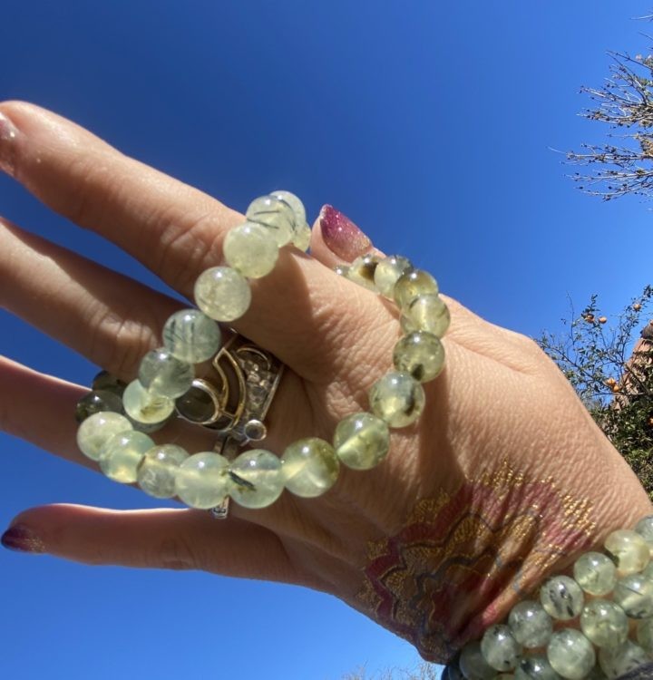 Ultimate Healer Prehnite With Epidote Bracelets