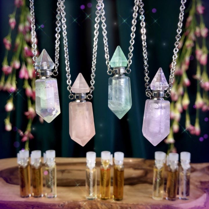 Gemstone Perfume Pendants