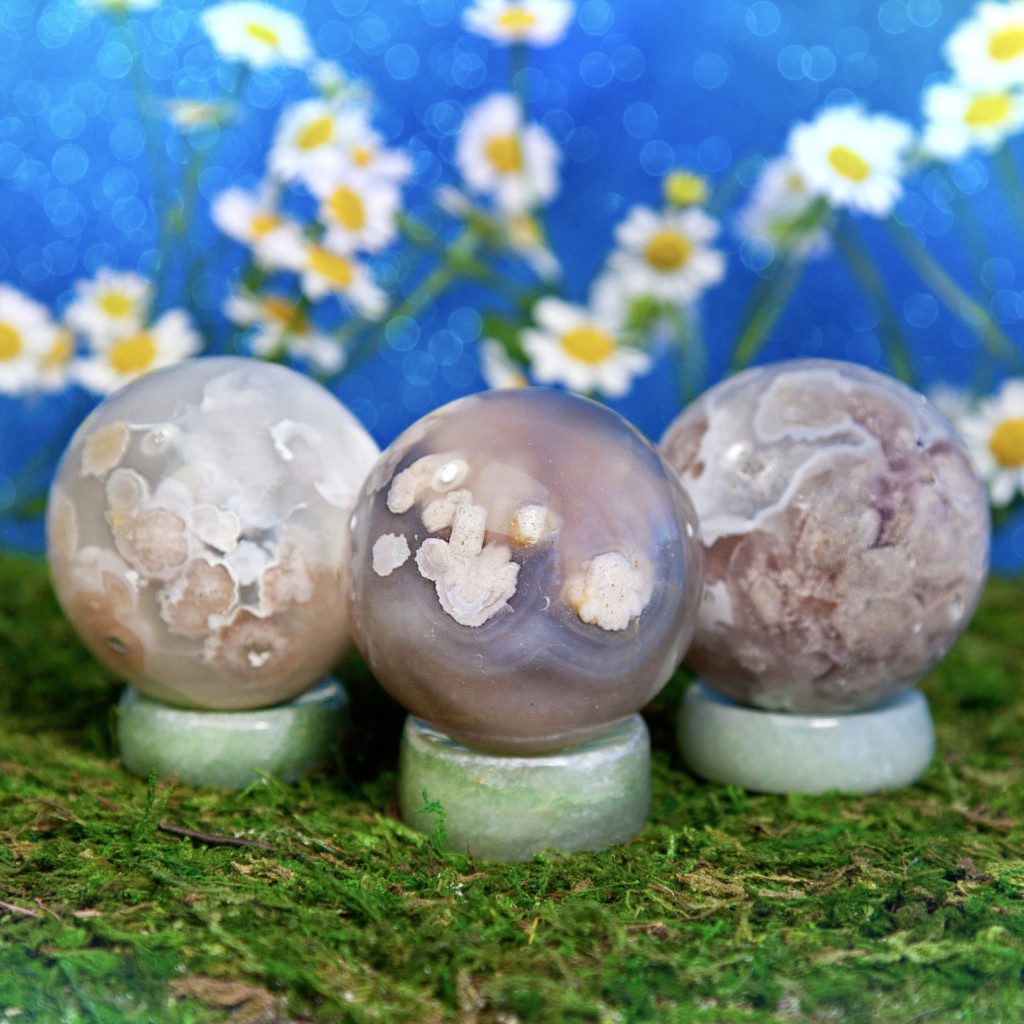Sphères d’agate de fleurs à possibilité illimitée