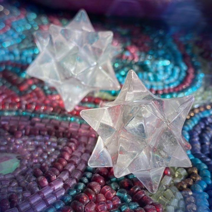 12 Pointed Clear Quartz Stars