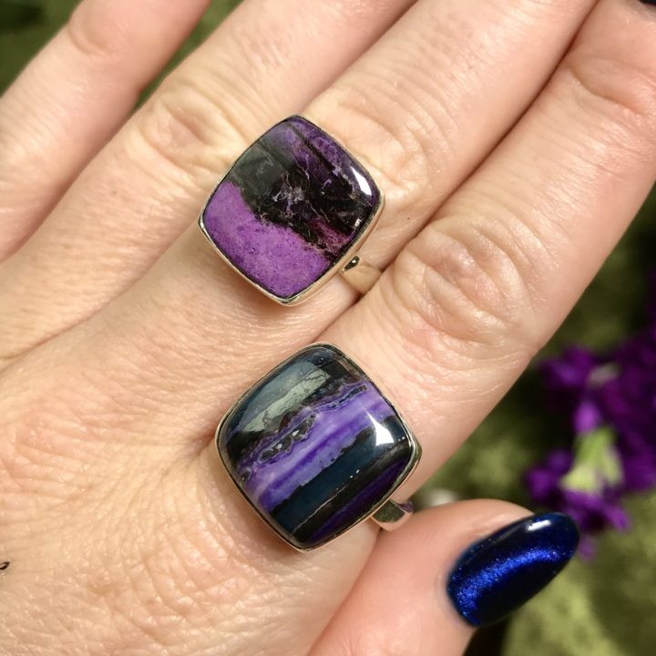 Sugilite Adjustable Rings