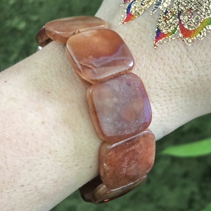 Peach Moonstone Bracelet