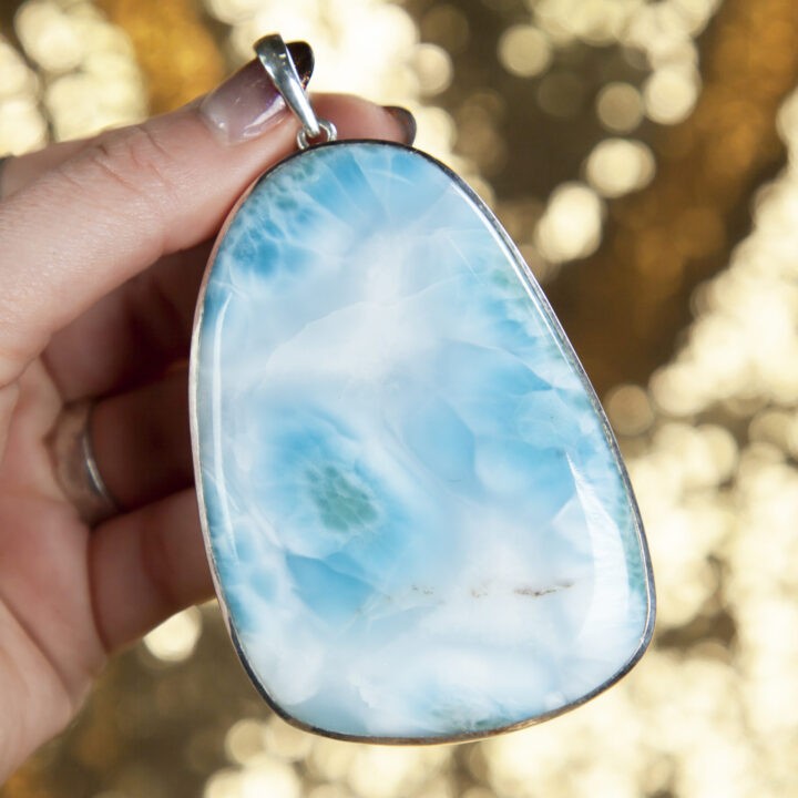 Larimar Sterling Silver Pendant