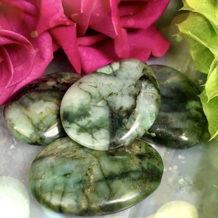 Love and Luck Emerald Palm Stones