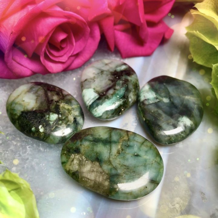 Love and Luck Emerald Palm Stones