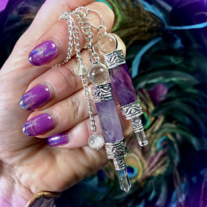 Psychic Connection Amethyst Pendulums