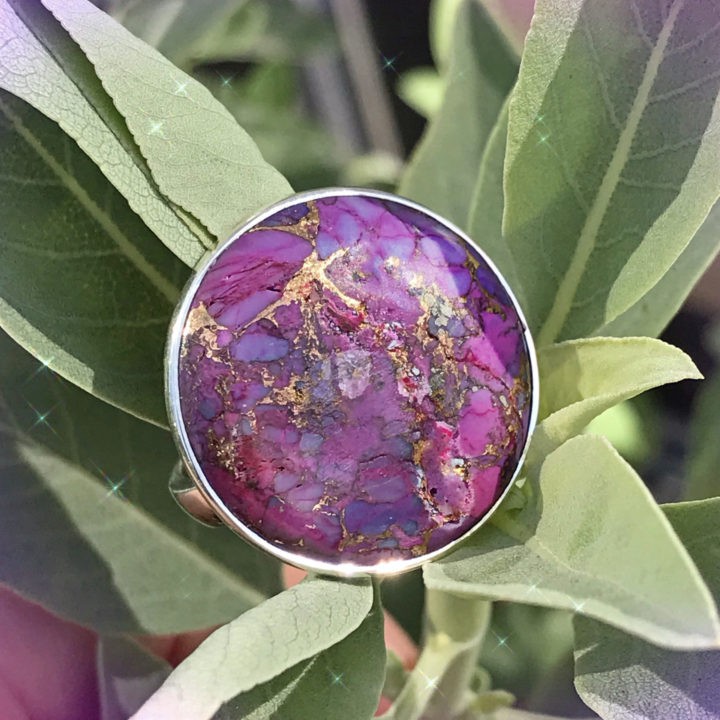 Purple Mojave Copper Turquoise Rings