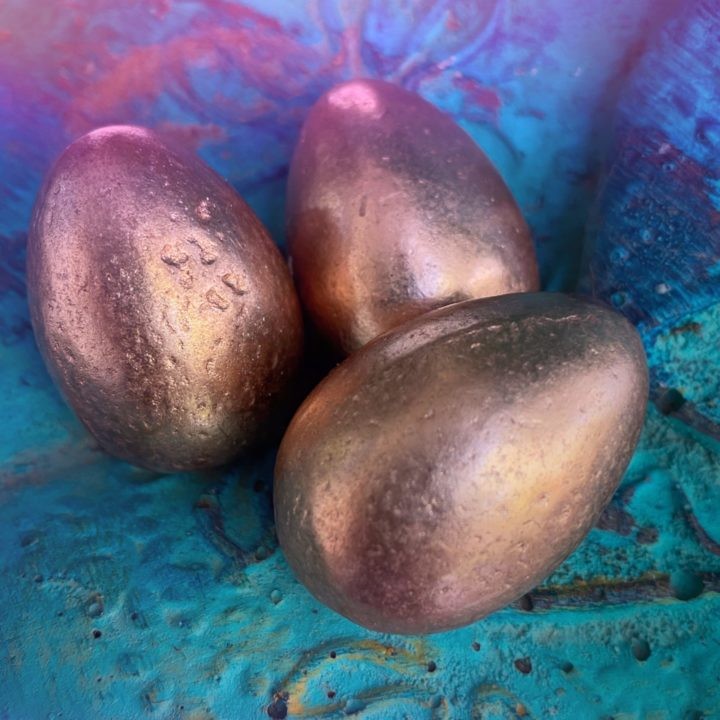 copper eggs