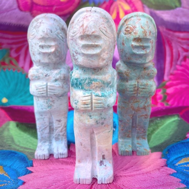 Chrysocolla Pachamama Healing and Harmony Statues