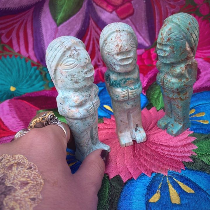 Chrysocolla Pachamama Healing and Harmony Statues