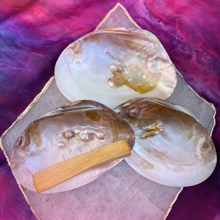 Pearl Shells with Rose and Oud Infused Palo Santo