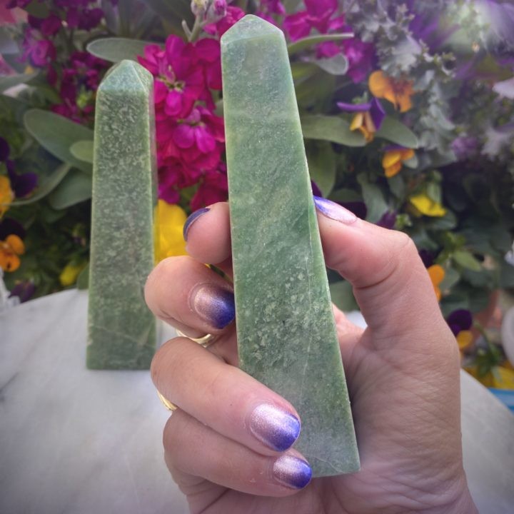 Grossularite Green Garnet Obelisks