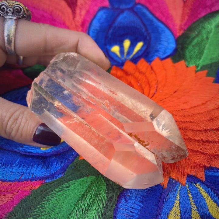 Twin Orange Lemurian Crystal