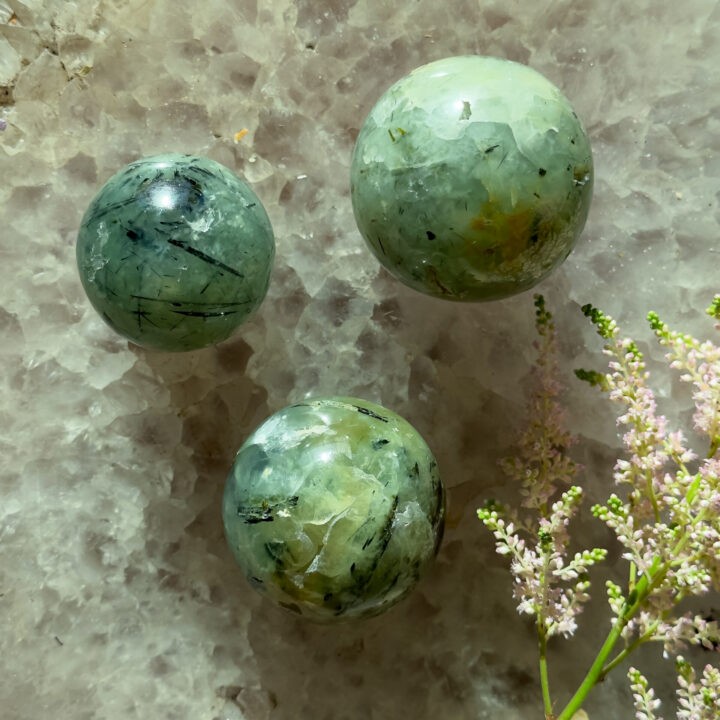 Heal the Healer Prehnite with Epidote Sphere