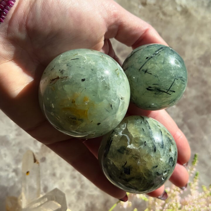 Heal the Healer Prehnite with Epidote Sphere