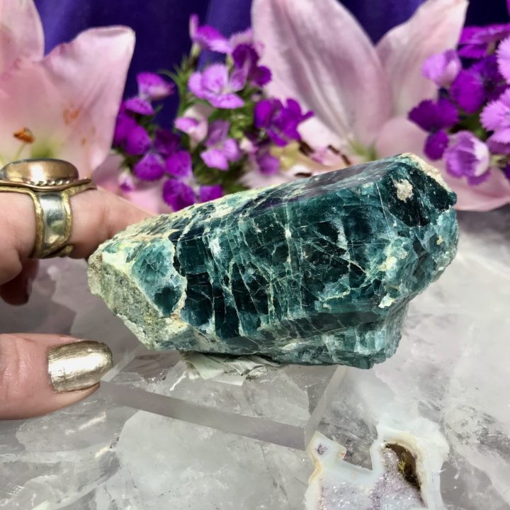 Natural Blue Apatite Crystal