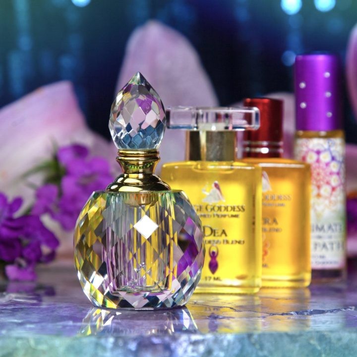 Rainbow Crystal Perfume Bottle with Intuitively Chosen Perfume