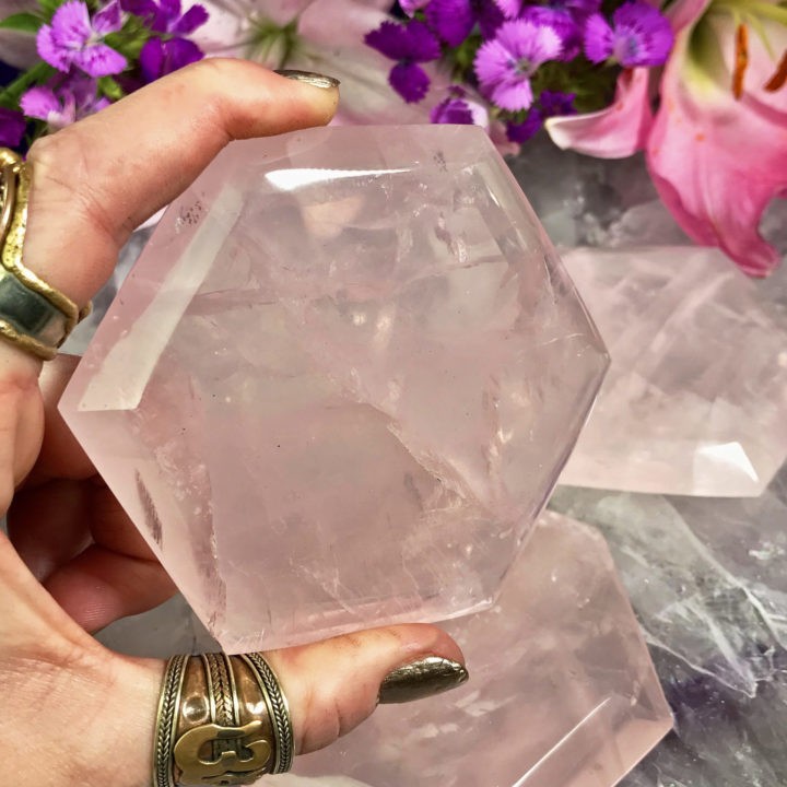 Rose Quartz Hexagons