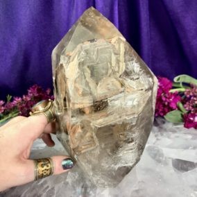 Gemstone Sale: Smoky Skeletal Quartz with Inclusions Generator