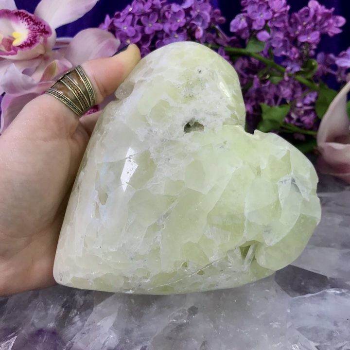 Sulfur Quartz Heart