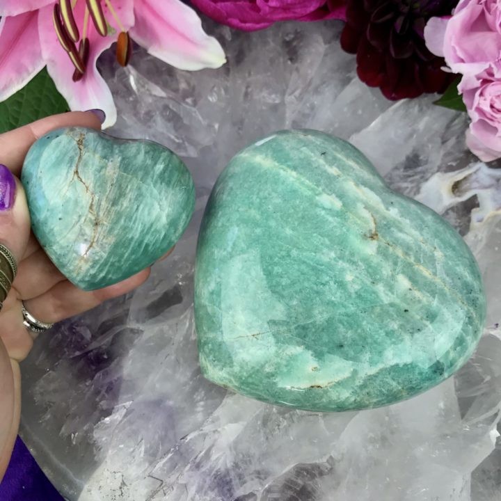 Amazonite Hearts