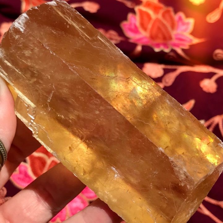 Honey Calcite Rhombohedrons