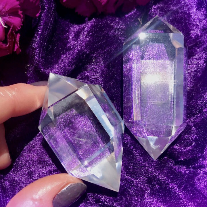 Double Terminated Clear Quartz Scanner Wands