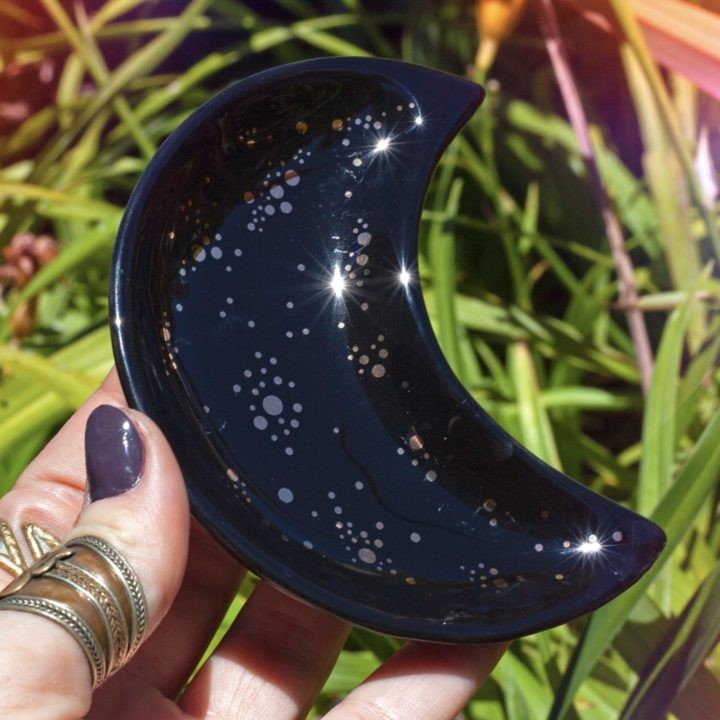 New Moon Altar Plate with Perfume and Stone Set