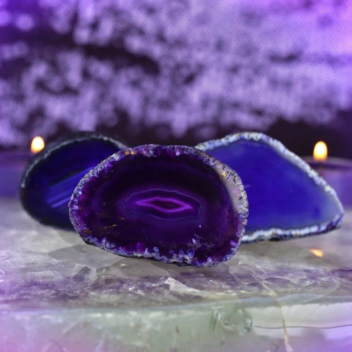 Purple Agate Violet Flame Portal Geodes