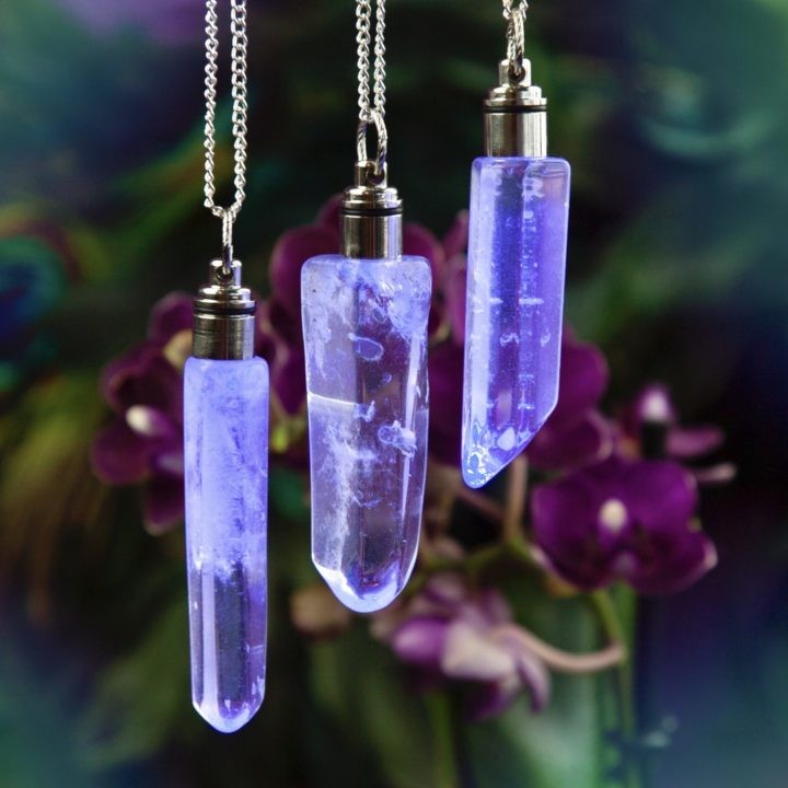 Third Eye Blue LED Quartz Pendants