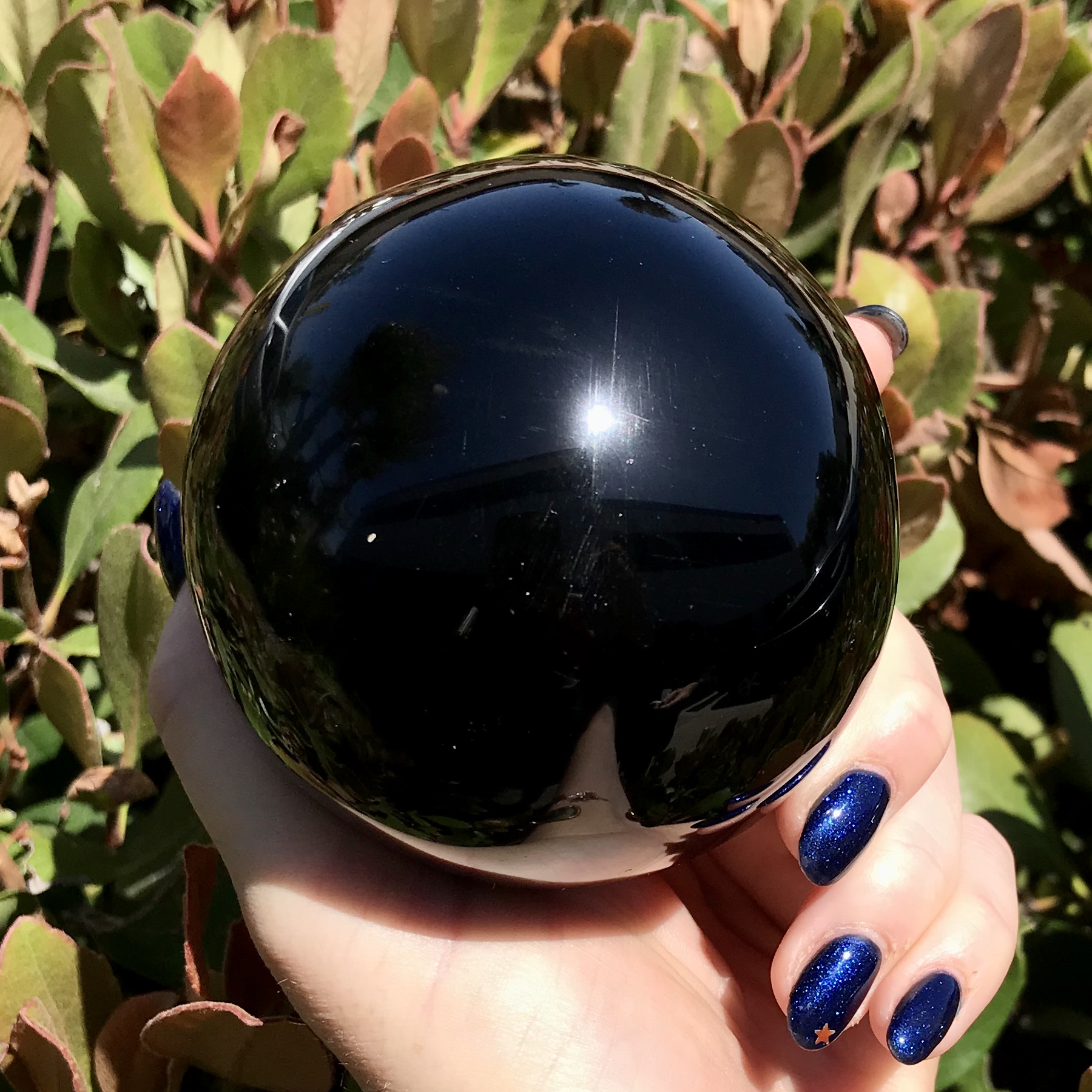 black obsidian crystal