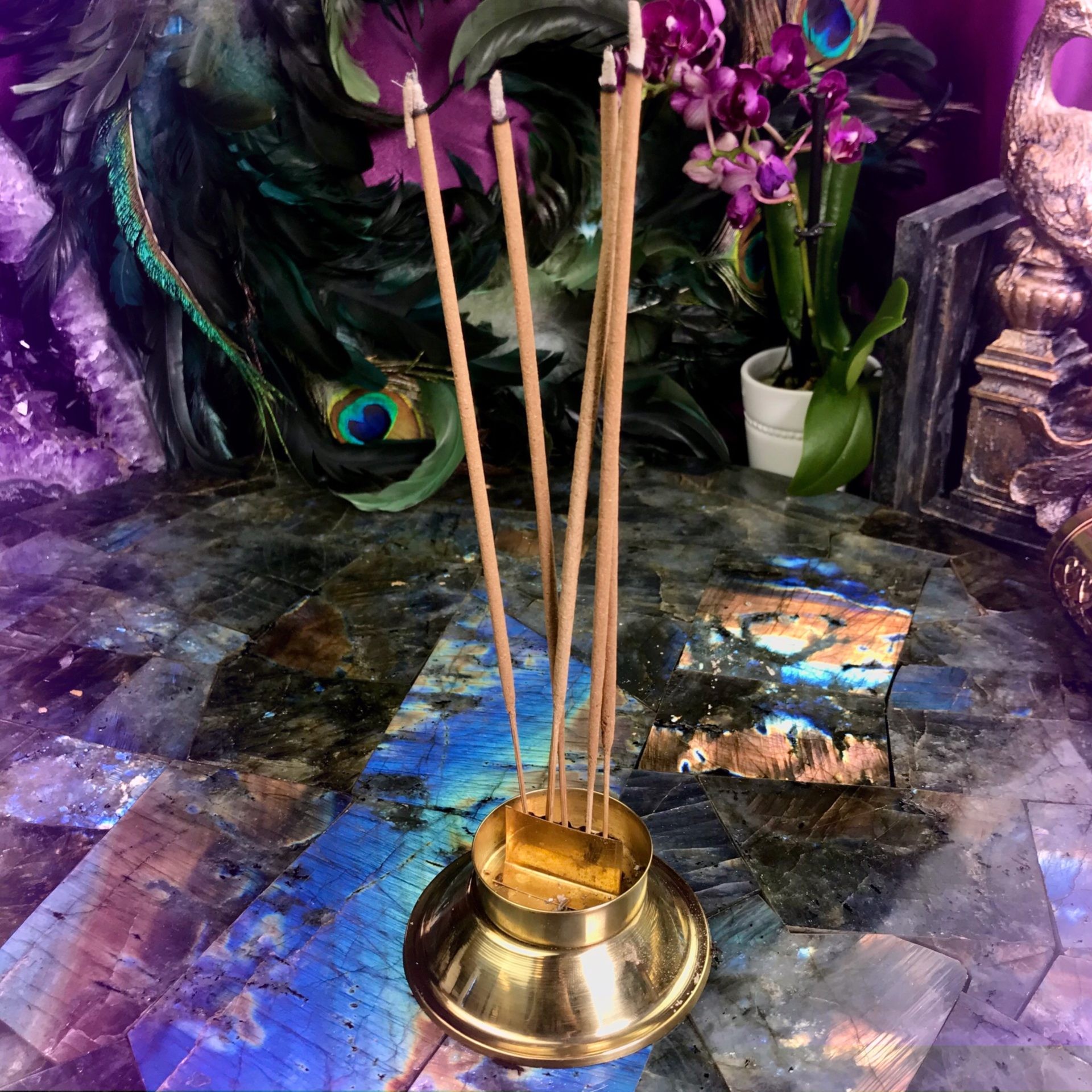 Brass Tower Incense Burners for clearing and beautifying your space
