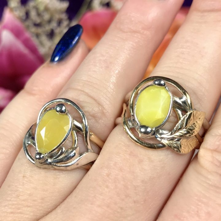 Faceted Brucite Adjustable Rings
